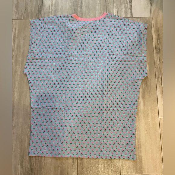 NWT TBBC Colada Holly Hills V-Neck Short Sleeve Printed Cotton Cover-Up Size S - Picture 2 of 10